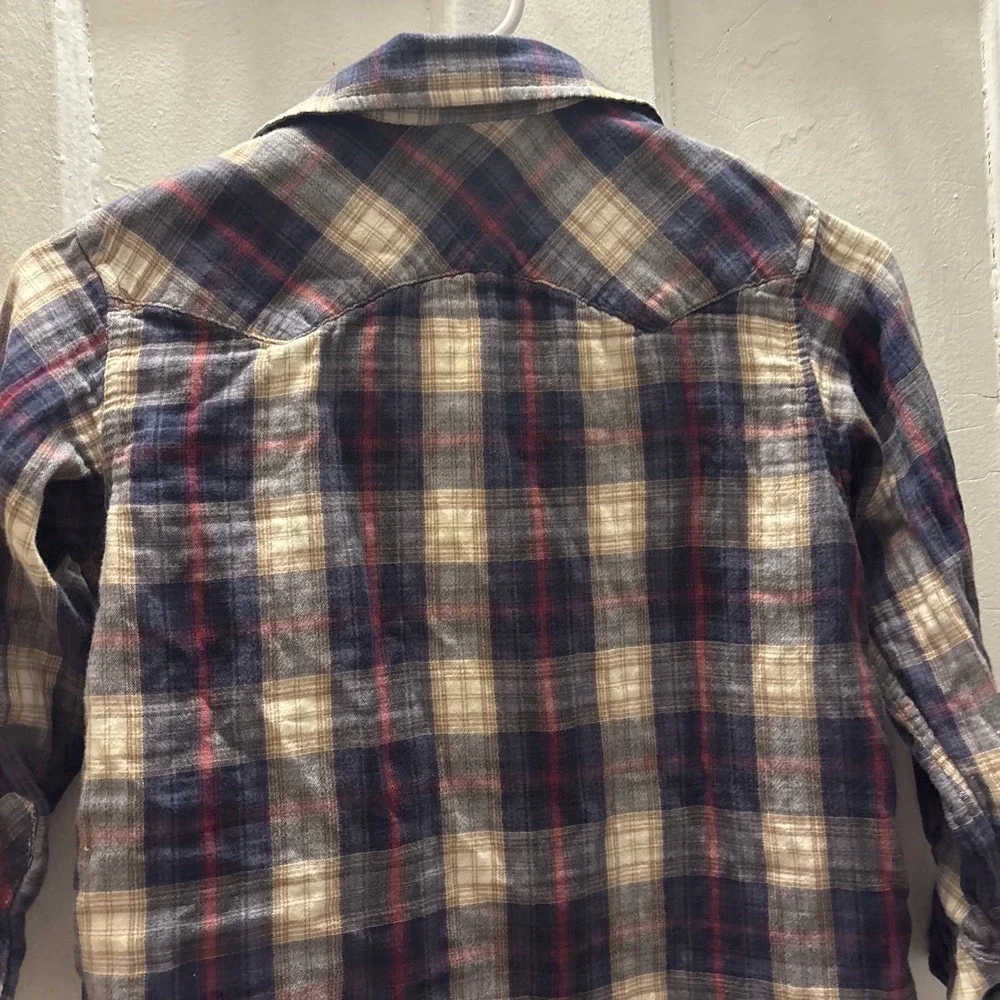 Gap Boys Youth Size 6/7 Button-Down Flannel Style‎ Dress Shirt